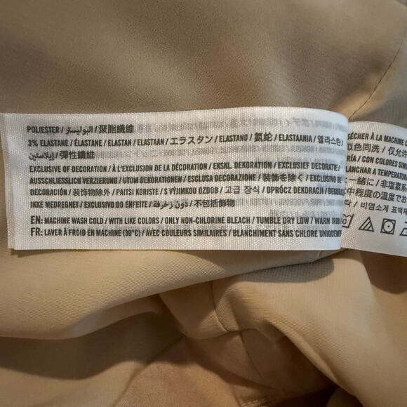 Abercrombie & Fitch Mini Skirt Pockets Sz Small Tan Khaki Minimal Chic Academia - Picture 6 of 10